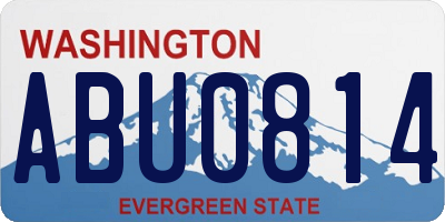 WA license plate ABU0814