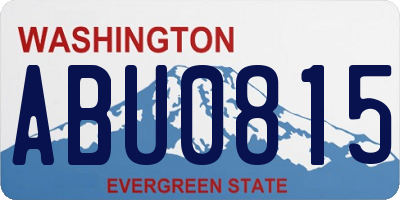 WA license plate ABU0815