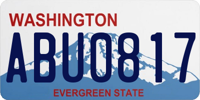 WA license plate ABU0817