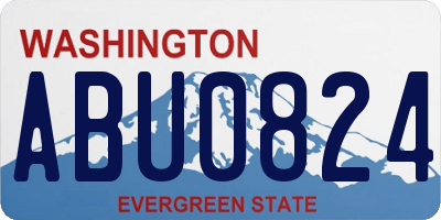 WA license plate ABU0824