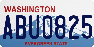 WA license plate ABU0825