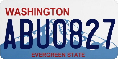 WA license plate ABU0827