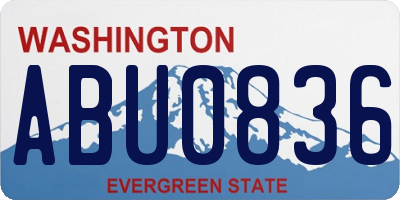 WA license plate ABU0836