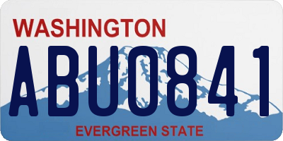 WA license plate ABU0841