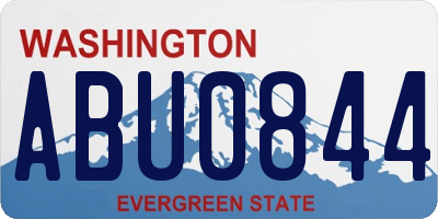 WA license plate ABU0844