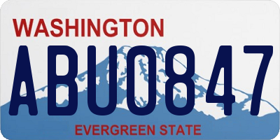 WA license plate ABU0847