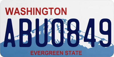 WA license plate ABU0849