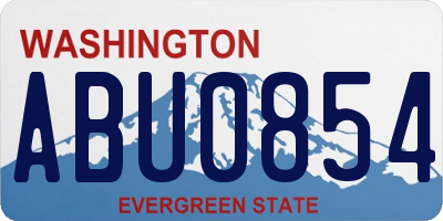 WA license plate ABU0854