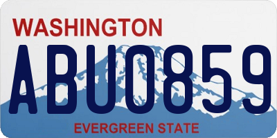 WA license plate ABU0859