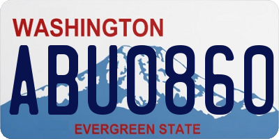 WA license plate ABU0860