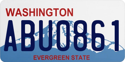 WA license plate ABU0861