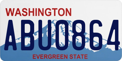 WA license plate ABU0864