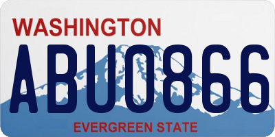 WA license plate ABU0866
