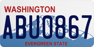 WA license plate ABU0867