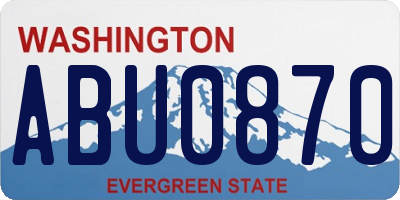 WA license plate ABU0870