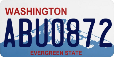 WA license plate ABU0872