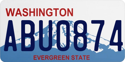 WA license plate ABU0874