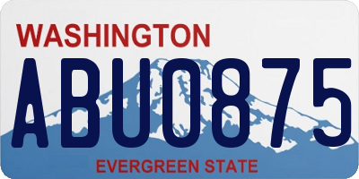 WA license plate ABU0875