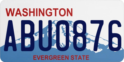 WA license plate ABU0876