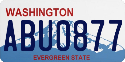 WA license plate ABU0877