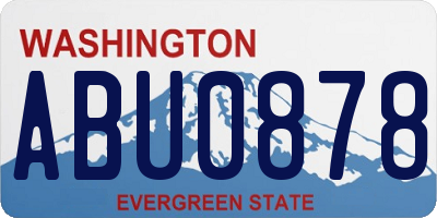 WA license plate ABU0878