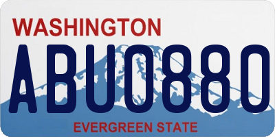 WA license plate ABU0880