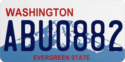 WA license plate ABU0882