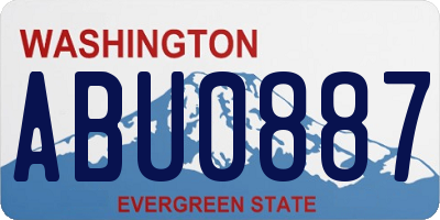 WA license plate ABU0887