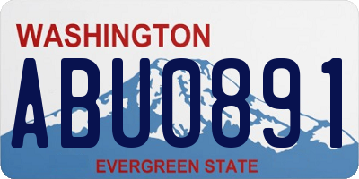WA license plate ABU0891