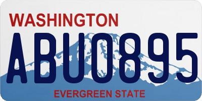 WA license plate ABU0895