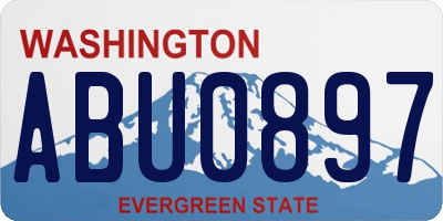 WA license plate ABU0897