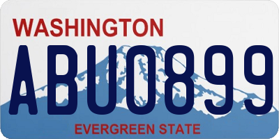 WA license plate ABU0899