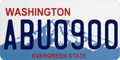 WA license plate ABU0900