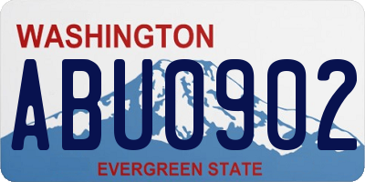 WA license plate ABU0902