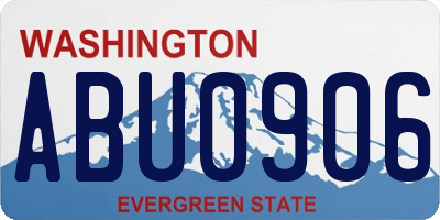 WA license plate ABU0906