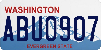 WA license plate ABU0907
