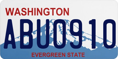 WA license plate ABU0910