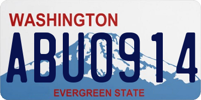 WA license plate ABU0914