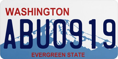 WA license plate ABU0919