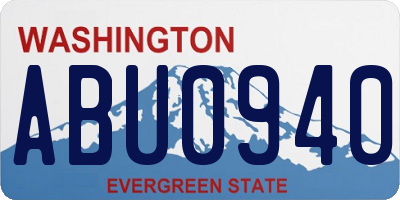 WA license plate ABU0940