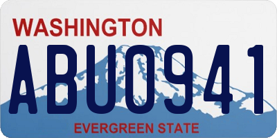 WA license plate ABU0941
