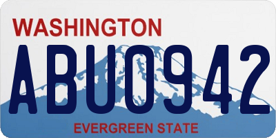 WA license plate ABU0942