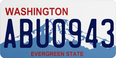 WA license plate ABU0943