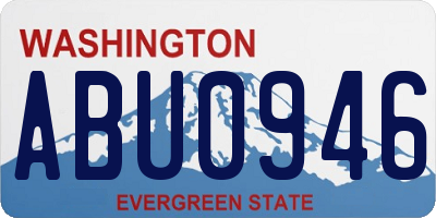 WA license plate ABU0946