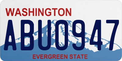WA license plate ABU0947