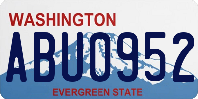 WA license plate ABU0952