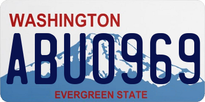 WA license plate ABU0969