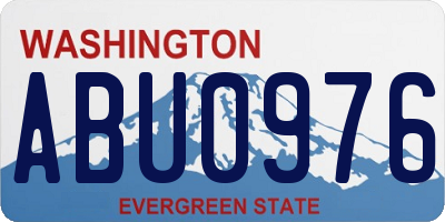 WA license plate ABU0976