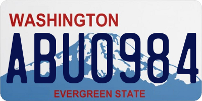 WA license plate ABU0984