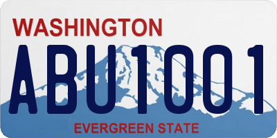 WA license plate ABU1001